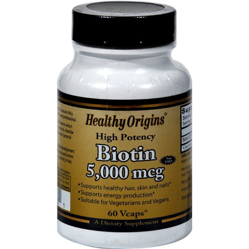 Healthy Origins Biotin - 5000 Mcg - 60 Vcaps Vitamin B - Walmart.com ...