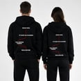 thumbnail image 4 of Dear God Realign Me Zip Up Hoodie and Jogger Sweatpants Set, Includes White T Shirt, Unisex Fleece Matching Tracksuit, Black, 4 of 5