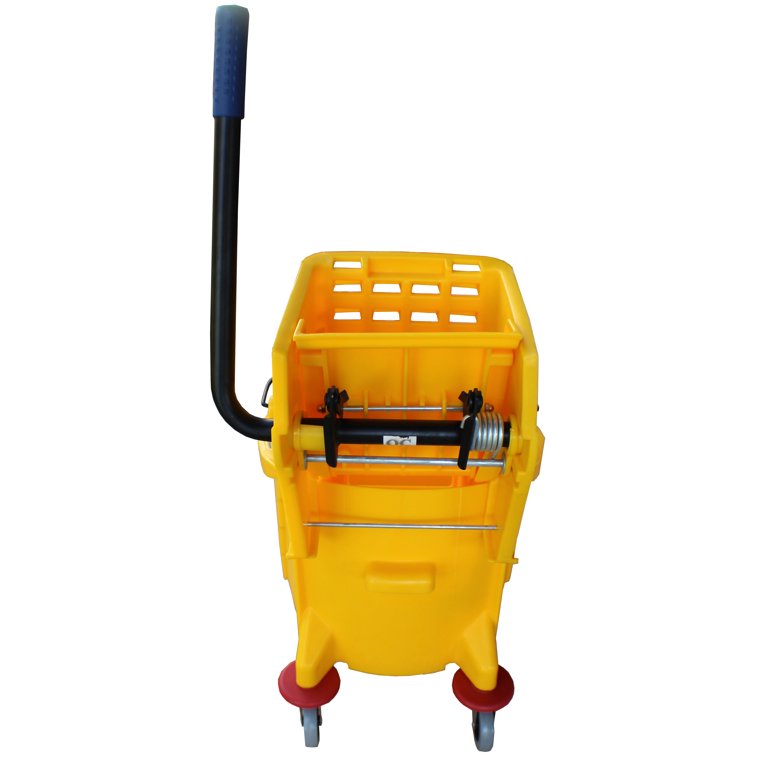 Mop Bucket (General) Compact Mop Bucket w/ Side Press Wringer 17 QT