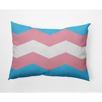 Simply Daisy 14 x 20 inch Lumbar Transgender Chevron Outdoor Throw Pillow