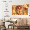 thumbnail image 4 of Elephant Stock Autumn Colors Yin Yang Wall Art - Horizontal Multi Panel Canvas - Living Room Wall Decor - Wellness Multi Panel - Brown And Yellow Decor - 23" x 14", 4 of 4