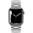 thumbnail image 2 of moogdieo Band Compatible with Apple Watch Band 49mm 46mm 45mm 44mm Premium Stainless Steel Metal Replacement Strap Compatible with Apple Watch Ultra 3 2 1 Series 11 10 9 8 7 6 5 4 3 2 1 SE, Silver, 2 of 14