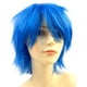 thumbnail image 1 of Peluca Modernfairy Anime Halloween Blue de pelo corto sintético, 1 of 7