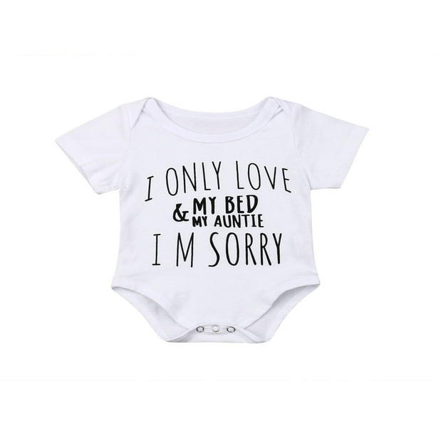 Imcute Kid Newborn Clothes Baby Girl Boy Love My Auntie Romper Bodysuit Sunsuit Outfits Walmart Com Walmart Com
