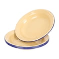 thumbnail image 1 of 4 Pcs Assiettes en Émail Plats Alimentaires en Émail Style Rétro Assiettes à Fruits pour Maison Hôtel, 1 of 8