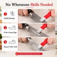 thumbnail image 6 of Manual Knife Sharpener, Portable Kitchen Blade Maintenance Tool with Ergonomic Grip, Alloy Grinding Head for Dull Knives Scissors and Outdoor Utility Blades, Compact Space-Saving Sharpening Gadget, 6 of 9