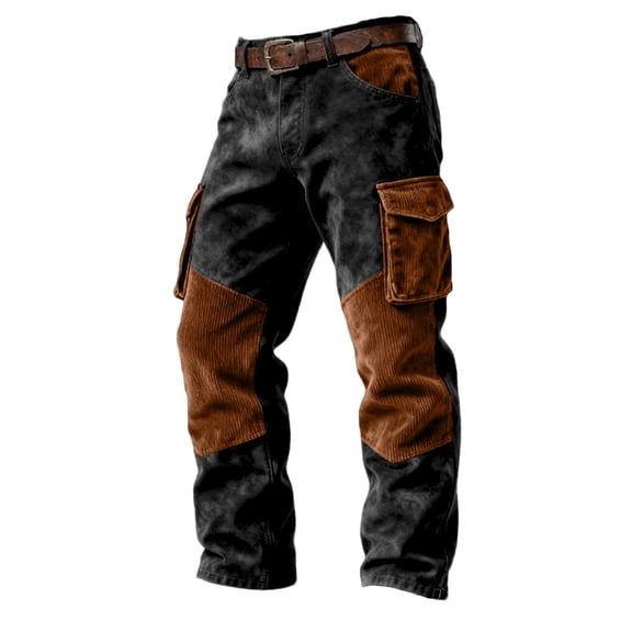 PIMSSY Men Casual Pants Comfortable Stretch Trousers With Pockets For Daily Wear And Outdoor Activities Male Versatile Solid Color Slacks