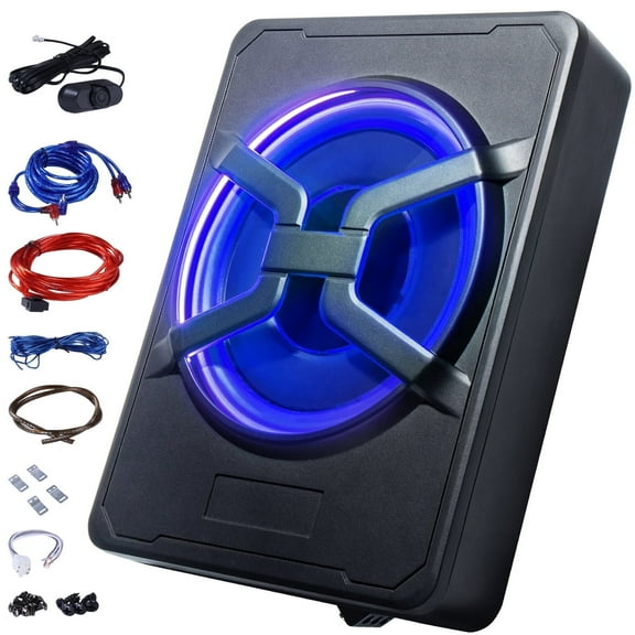 KROAK 800W Y-Shaped 10" Subwoofer Amplifier with Blue LED - Powerful Bass Booster for Car Audio Systems