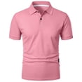 thumbnail image 4 of pstuiky camisetas para hombre, Camiseta informal de manga corta con cuello redondo y solapa de color liso para hombre ropa de hombre xxl, 4 of 4
