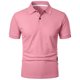 thumbnail image 4 of pstuiky camisetas para hombre, Camiseta informal de manga corta con cuello redondo y solapa de color liso para hombre ropa de hombre xxl, 4 of 4
