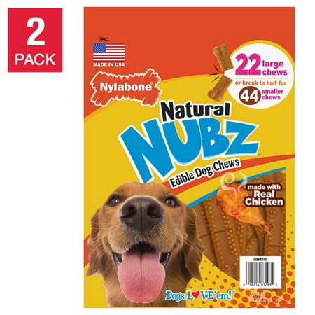 Nylabone Nubz Dog Chews 22 count 2 pack