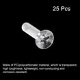thumbnail image 3 of Unique Bargains M4x20mm Plastic Phillips Machine Screws, PC Flat Head Machine Bolts 25 Pack, 3 of 4