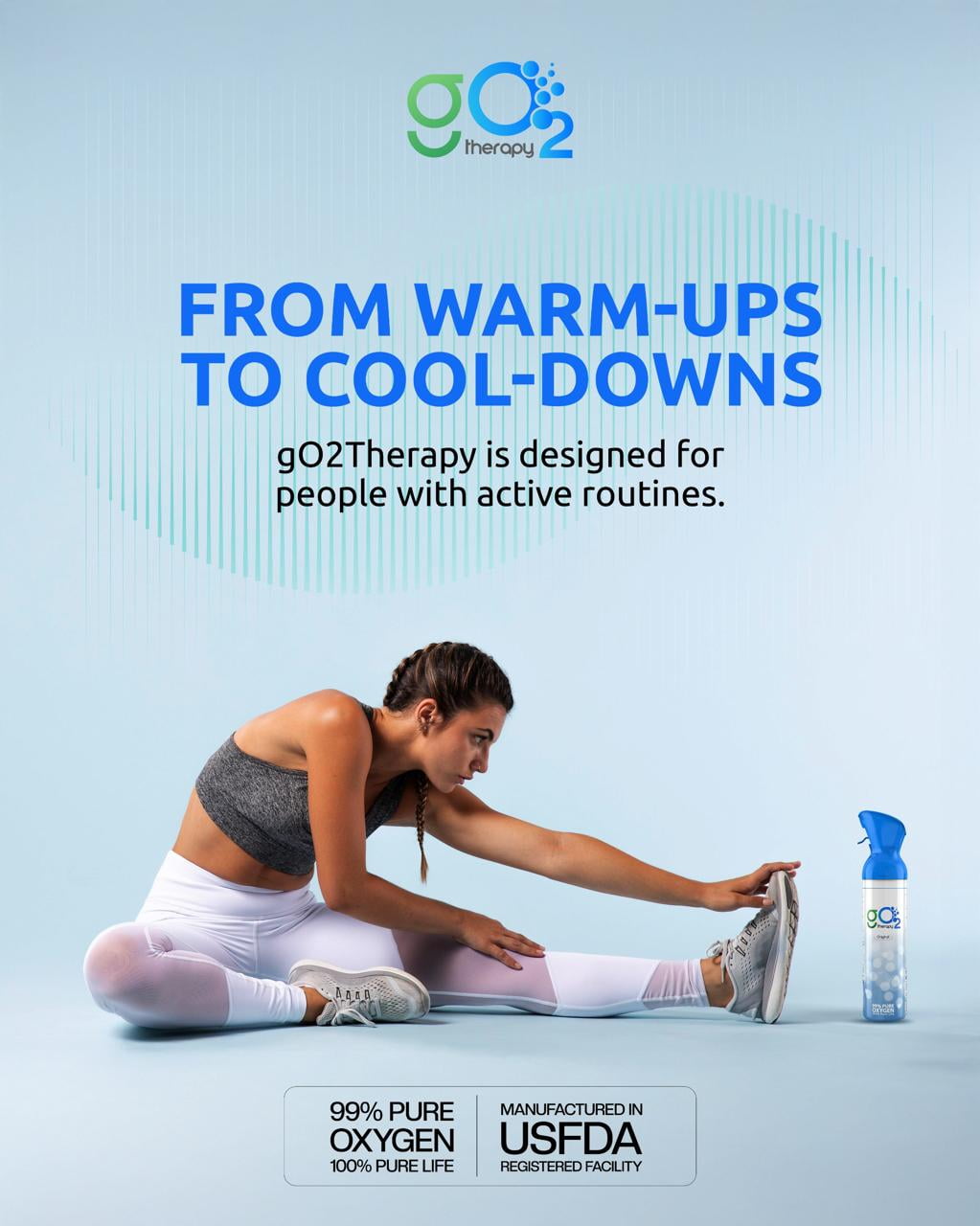 gO2Therapy Up to 450 Inhalations, 12L| Portable Oxygen Canister with 4 Fragrances