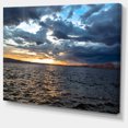 thumbnail image 2 of Beautiful Seascape under Cloudy Sky - Modern Seashore Canvas Art, 2 of 4