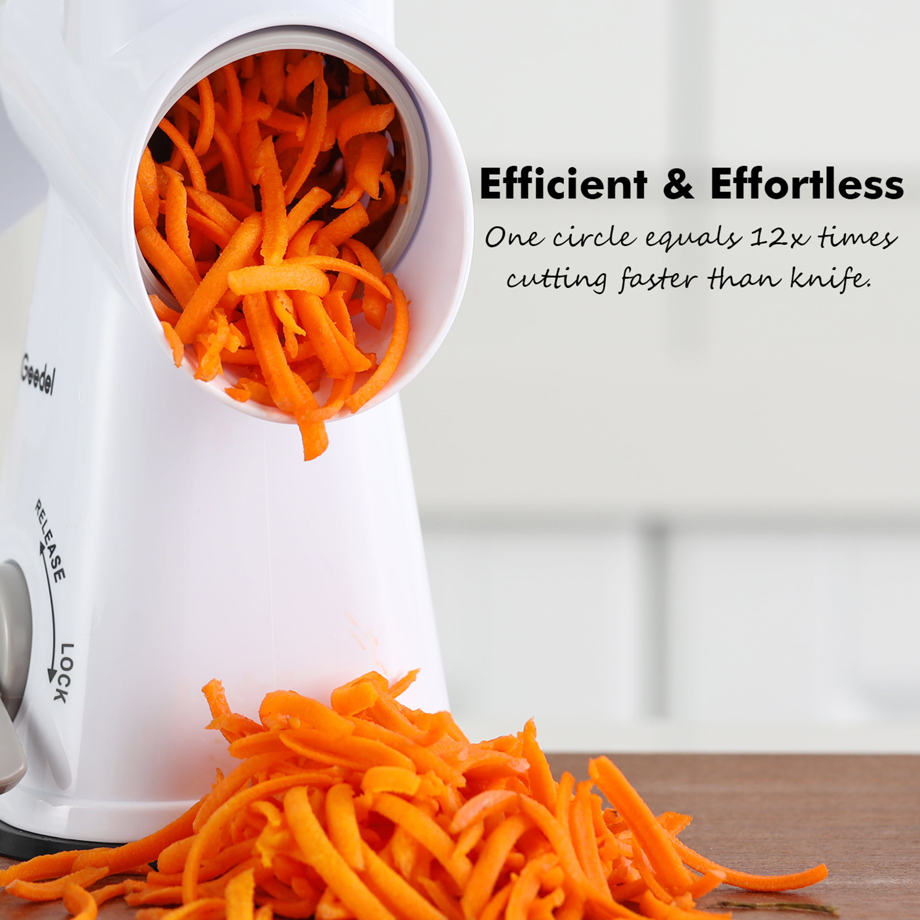 Rotary Cheese Grater Cheese Shredder-Itelly Kitchen Manual Cheese Grater  with Handle Vegetable Slicer Nuts Grinder 5 Replaceable Drum Blades and