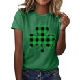 thumbnail image 2 of Baqcunre T Shirts for Women,Casual St. Patrick's Day Print Top Short Sleeve Round Neck T-shirt Top,St. Patrick's Day Shirts for Women Womens Tops,Graphic Tees for Women Green S-XXL, 2 of 7