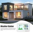 thumbnail image 2 of Tignapoo Station Météo Sans Fil Intérieur/extérieur avec Écran LCD Couleur, Portée de 328 Pieds, Charge Type-C, Blanc (Piles Non Incluses), 2 of 6