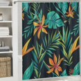 thumbnail image 6 of Orinice Shower Curtain for Bathroom Plant Floral Palm Beach Time Mens Decoration Wear Tropical Flower Bird Paradise Blue Leaves Drawn Decorative Bath Curtain Waterproof with Hooks 36x72, 6 of 7