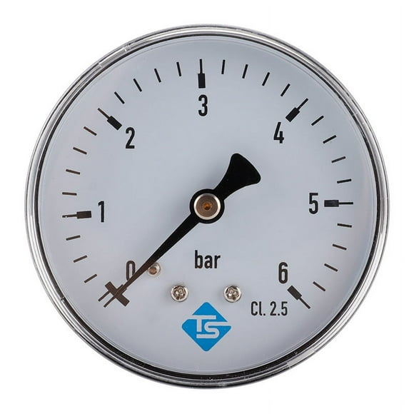 Manómetro de alta precisión de 0 a 6 bar con rosca NPT de 1/4" para agua, combustible líquido, aceite y aire.