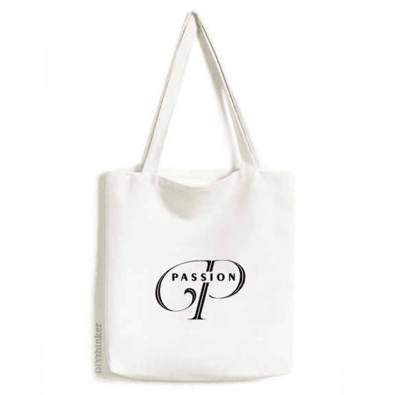 Letter Expression Passion Tote Canvas Bag Shopping Satchel Casual Handbag