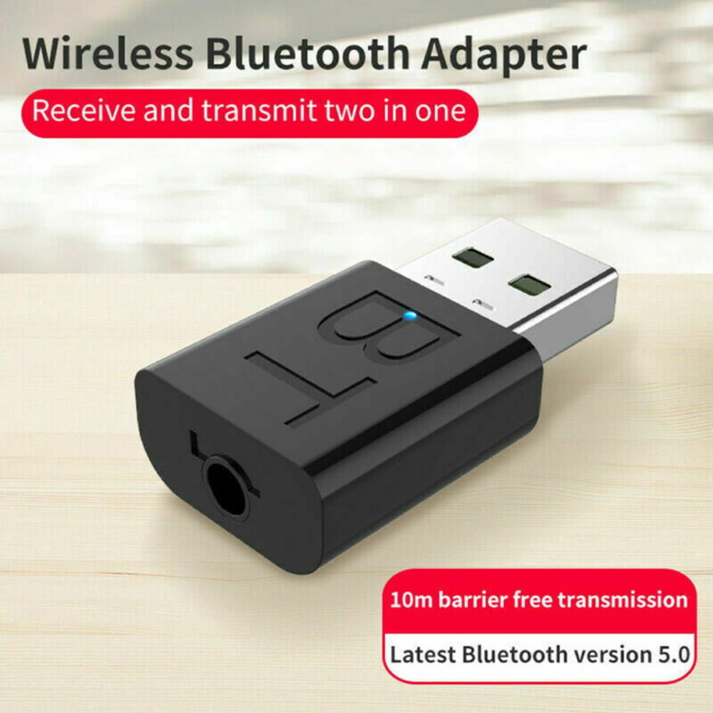 Bluetooth 5.0 Audio Transmitter Receiver USB 3.5mm AUX Adapter Car TV PC  Speaker 