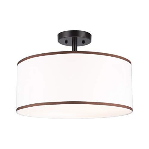 Co Z Drum Light 18 Bronze Finished 3 Chandelier Semi Flush Mount Contemporary Ceiling Lighting Fixture Com Co Z Drum Light 18 Bronze Finished 3, Ceiling Drum Light Fixtures
