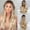 Blonde Brown Mixed FW, variant on DOPI Long Straight Black Brown Wig Hair for Women Lady Girl Middle Part with Bangs Dark Black Roots 20 inches Heat Resistant Synthetic Natural Looking Wig Home Wedding Normal Daily Cosplay Part