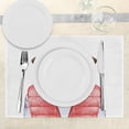 thumbnail image 3 of Ambesonne Pug Place Mats Set of 4, Red Vest Christmas Sweater, Standard Size, Pale Brown Red White, 3 of 6