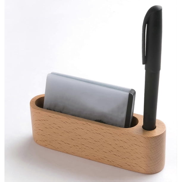 Wooden Business Card Holder Business Card Holder Business Card Case Desktop Name Card Holder Display Stand Card Storage Case Stylish Pen for Counterto