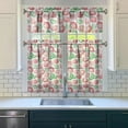 thumbnail image 3 of Kitchen Curtains 36 Inch Short - 3 Panel Set Strawberry Print, Rod Pocket Window Curtains 100% Polyester, Cute Fruit Valance for Farmhouse, Cafe, Living Room, Bedroom, Easy Wash, 3 of 6