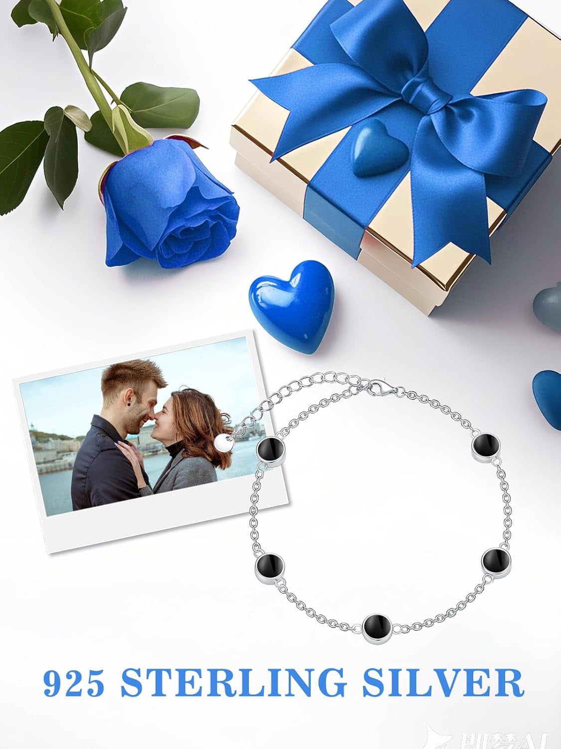 Ankle Bracelet for Women 925 Sterling Silver Natural Stone Bracelet Anklet Summer Beach Jewelry Birthday Gifts for Mom