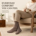 thumbnail image 2 of 5 Pairs Men's Wool Loop Socks, Winter Warm Thick Socks, Men's Outdoor Home Casual Socks fits all sizes 8-12, 2 of 9