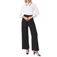 thumbnail image 2 of BLUSA DE TRABAJO ELEGANTE PARA MUJER CHIC INSPIRE DE MANGA LARGA CON COLLAR PUNTA Y DETALLE DE TWEED, CAMISA DE BOTONES TAMAÑO 2XL BLANCA, 2 of 5