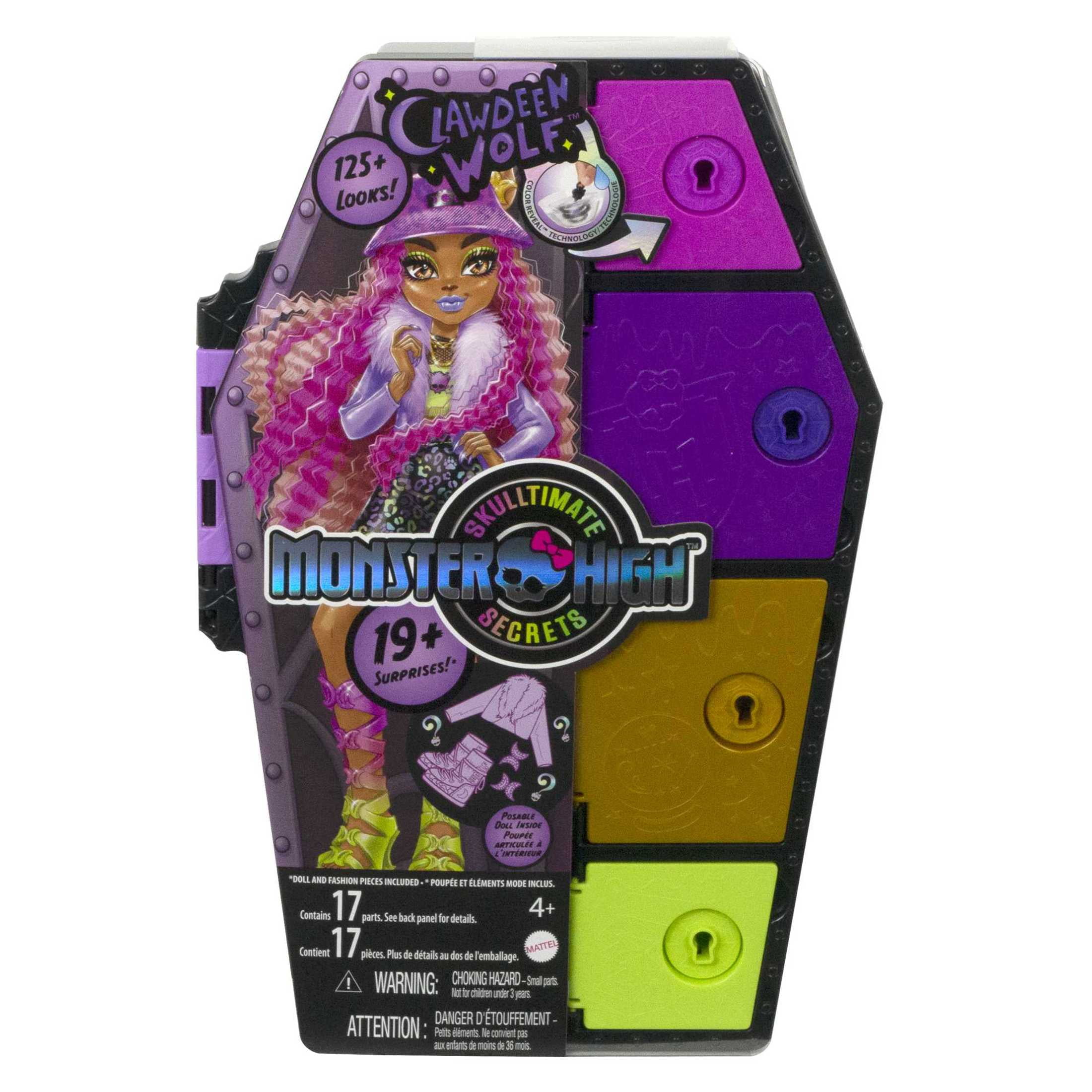 Monster High Skulltimate Secrets Clawdeen Wolf Doll and Fashion Set with Dress-Up Locker