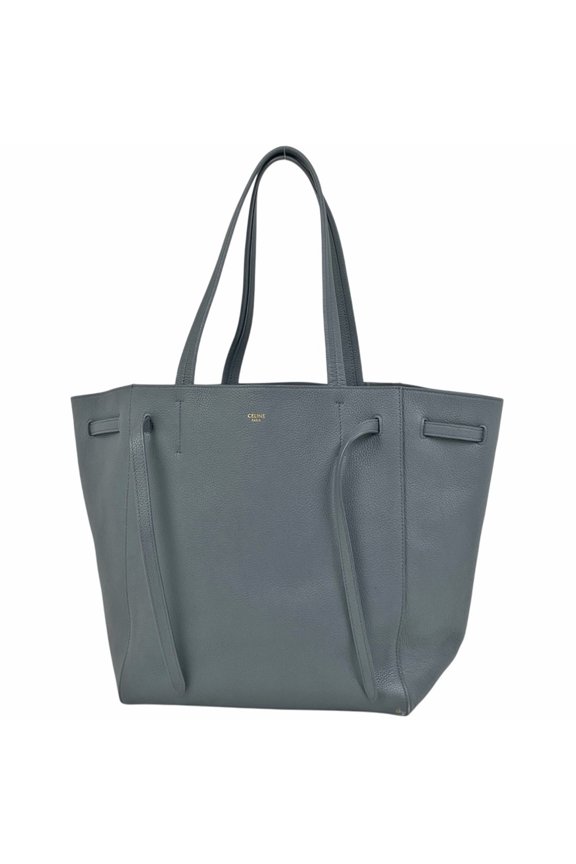 Pre-Owned Celine Cabas Phantom Small Tote Bag, Leather, Gray, Women's
