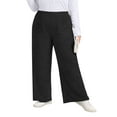 thumbnail image 6 of LANREMON Womens Plus Size Ribbed Loose Wide Leg Pants with Pockets Casual Lounge Pants High Waisted Palazzo Trousers, 6 of 7