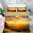 thumbnail image 3 of 3D Sunset Sky Forest Landscape Funda nórdica Juego de cama Funda nórdica, 3 of 3