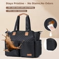 thumbnail image 6 of LEKE Diaper Bag Tote for Baby - 17 Pockets Large Travel Diaper Waterproof Tote with Portable Changing Pad, Mom Crossbody Hospital Bag for Labor Delivery, Baby Essentials for Newborn Gifts, Black, 6 of 7