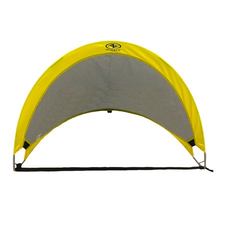 ATHLETIC WORKS 3X2FT 2 PACK POP-UP SOCCER NETS WITH CARRY BAG, YELLOW AND BLACK