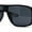 Black, variant on Mens Oversize European Design Racer Plastic Fashion Sunglasses All Black