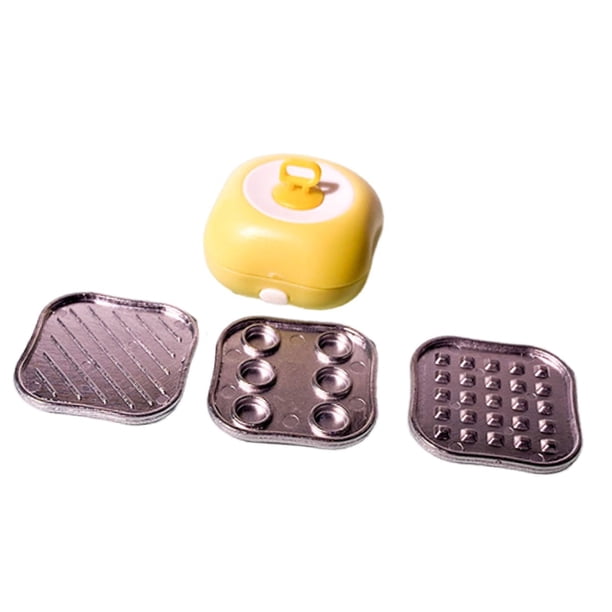 1:12 Mini casa de muñecas modelo de cocina de huevos muebles multifuncionales clásico vacaciones Amarillo