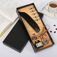 thumbnail image 1 of Estuche para bolígrafos de pluma corta, juego de papelería con punta de tinta, caja de regalo con pluma de inmersión retro, 1 of 6