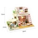 thumbnail image 2 of Casa de muñecas Casa de muñecas en miniatura DIY Kit de casa de muñecas de madera con muebles con luz LED Música Loft rosa Tomshoo Casa de muñecas, 2 of 7