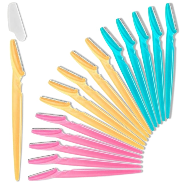 CYC 15Pcs Eyebrow Razors Multipurpose Exfoliating Dermaplaning Tool Face Razors And Eyebrow Shaper For Women Man With Precision Cover