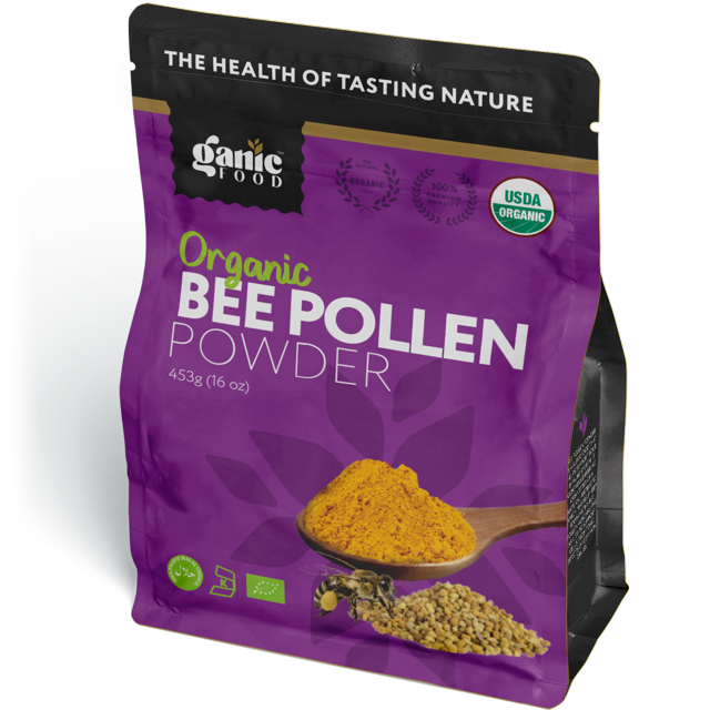 Organic Bee Pollen Powder by Ganic Food Antioxidants, Proteins
