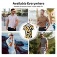 thumbnail image 5 of Rateoe Cute Cow Print Sunflower D Pattern Men's Short Sleeve Polo Shirts, Golf Polo Shirts Short Sleeve Performance Moisture Wicking Dry-X-Large, 5 of 6