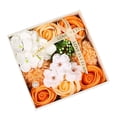 thumbnail image 3 of Jabón de baño de flores romántico, perfumado floral, jabón de flores, para el día de San Valentín, aniversario, boda de Acción de Gracias , Naranja, 3 of 8