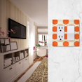 thumbnail image 5 of Yayeee Rocker Switch Wall Plate 1-Gang 4.6"x2.9" Home Decorative Outlet Cover, Orange Geometric Circles, 5 of 6