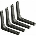 thumbnail image 1 of Soporte para estante de pared, soporte de metal negro mate, soporte para estante de metal para decoración de cocina, soporte resistente, 100 mm100 mm, 4 piezas negro Adélala, 1 of 5