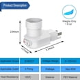 thumbnail image 4 of y 2-Pack] Plug in Light Socket, 3-Prong Light Bulb Socket Adapter, 360° Rotatable Light Bulb Plug Adapter with Switch, for LED Bulb, Light Bulb Camera, Smart Bulb (ETL Listed, White), 4 of 5